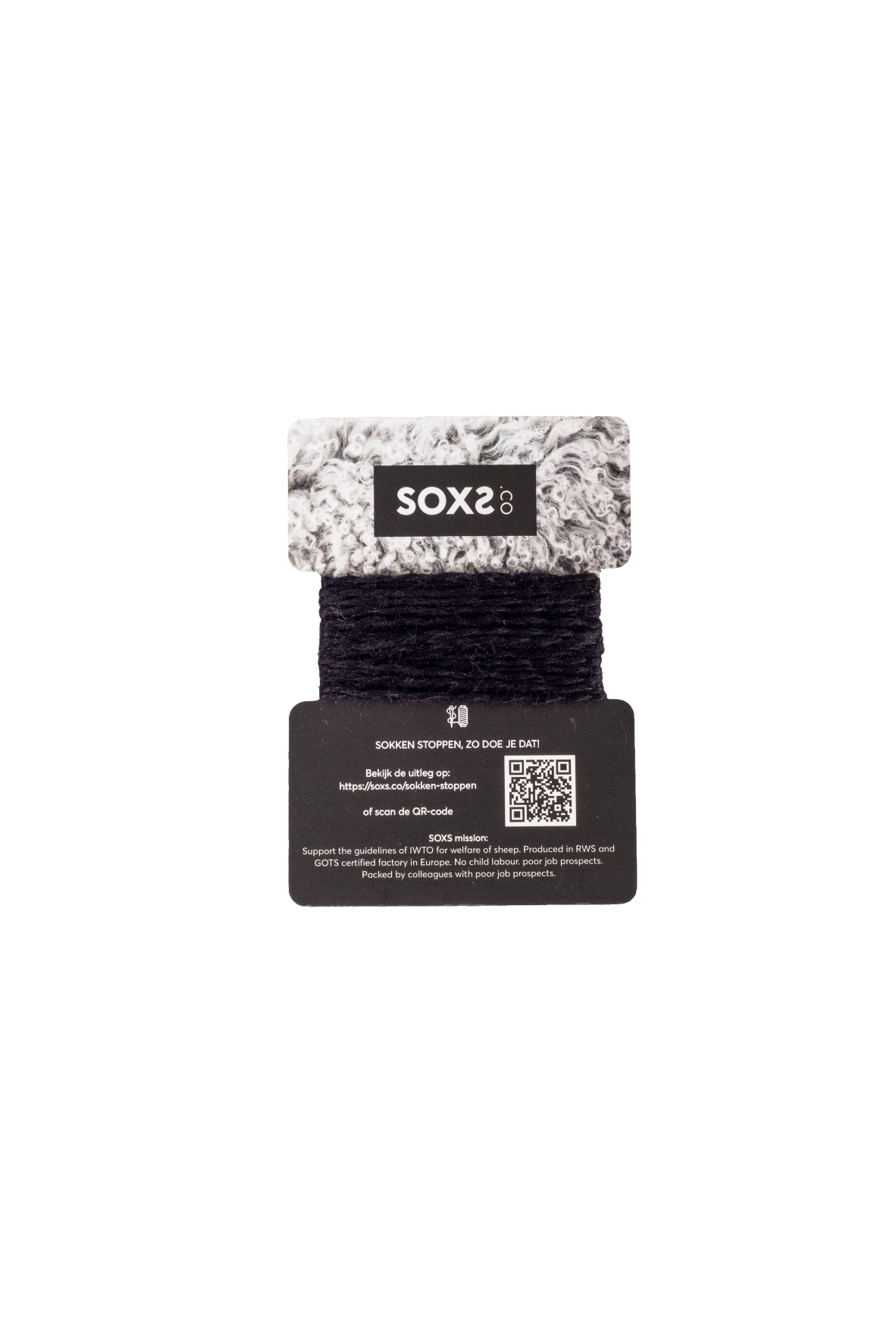 SOXS Wollen Stopgaren Black | Stopwol Zwart